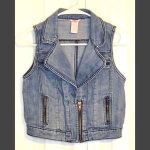 Candie's Denim Jean Vest Girls Size 10/12
